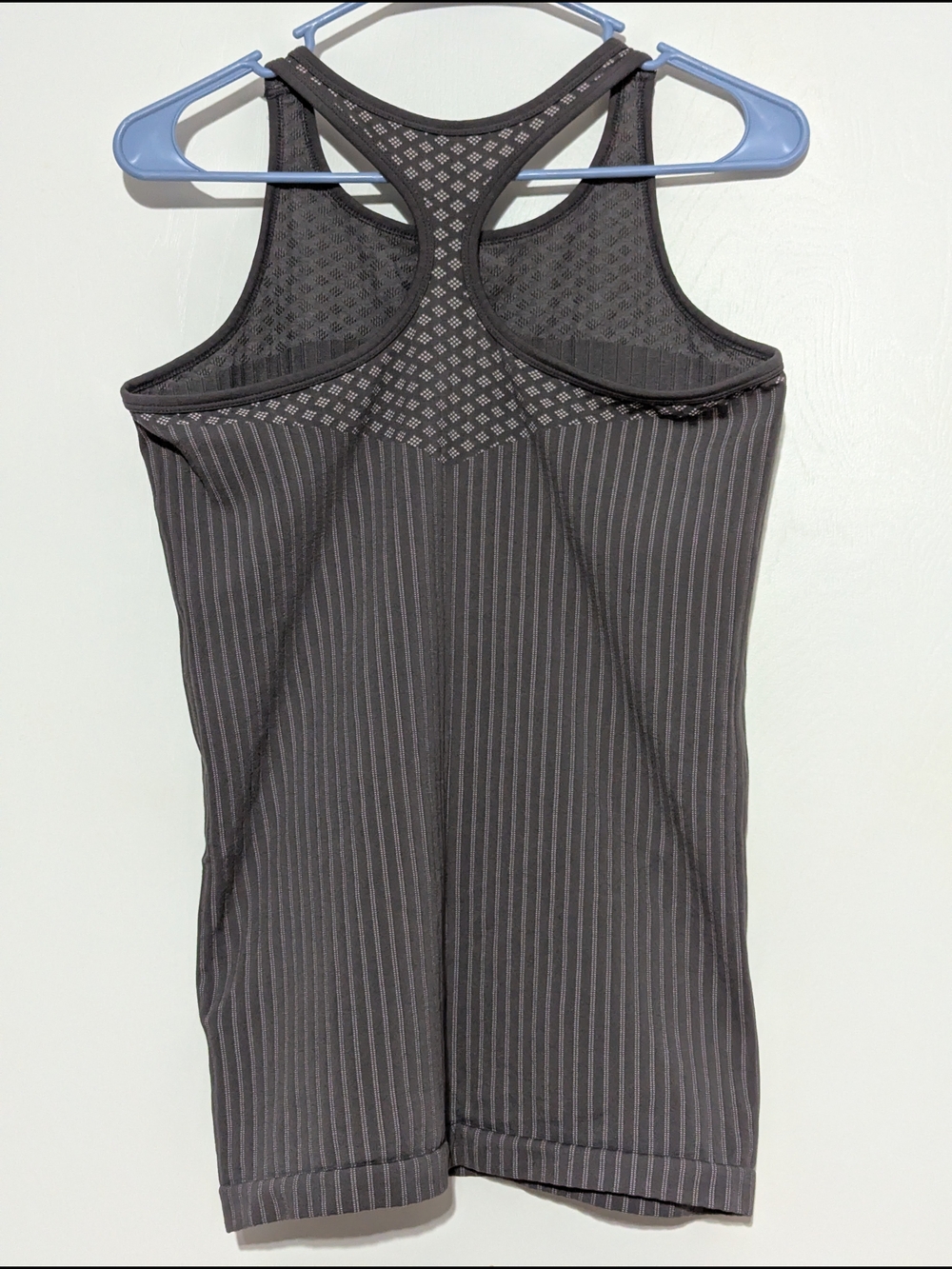 Athleta Black Ribbed Racerback Tank with Mesh Yoke - Picture 5 of 5